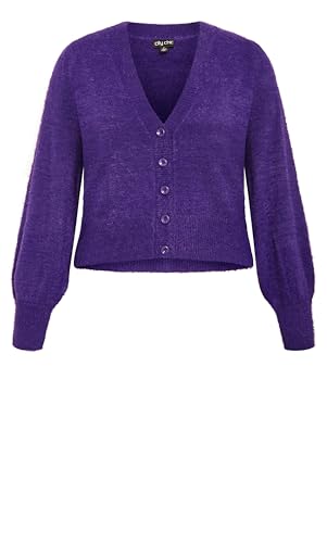 Image of City Chic Women's Plus Size Cardi Fluffy Button