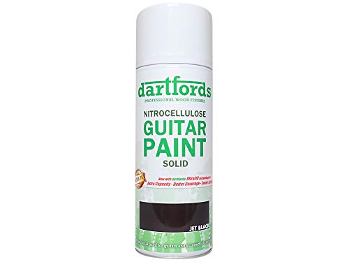 dartfords Jet Black Nitrocellulose Guitar Paint 400ml Aerosol