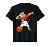 Dabbing Pit Bull Serbien Basketball Fans Trikot Serbian Sport T-Shirt