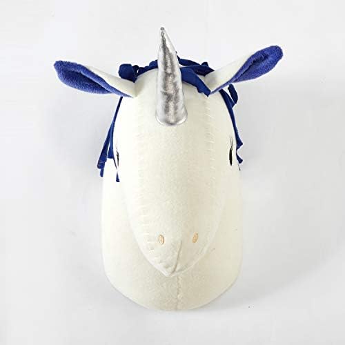 White Unicorn Stuffed Animal Wall Mount