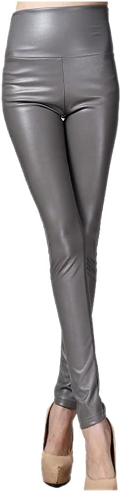 ARJOSA Women's Faux Leather Leggings High Waist Tights Skinny Pants