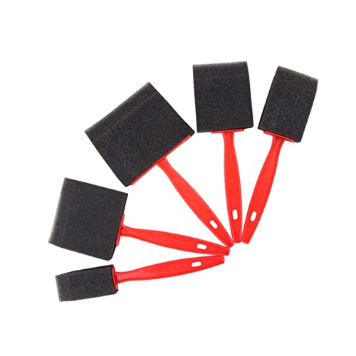 AUTSUPPL Art Sponge Brush Set 30pcs Wood Handle Sponge Paint Brush Kids Drawing Tool