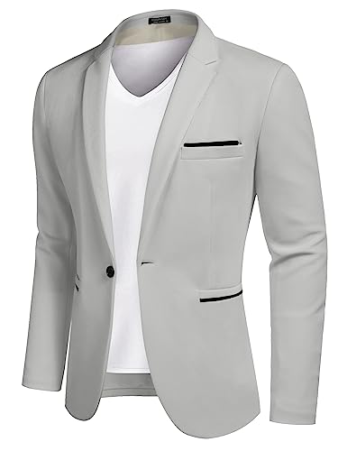 Image of COOFANDY Men's Casual Blazer Jacket Slim Fit Sports Coat Business Suit Jackets One Button