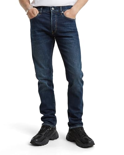 G-STAR Raw - Mens 3301 Slim Jeans, Color Worn in Dusk Blue, Size: 26W x 30L