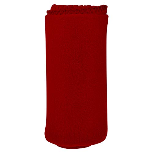 Micro World Cozy 50 X 60 Fleece Throw Blanket -Red
