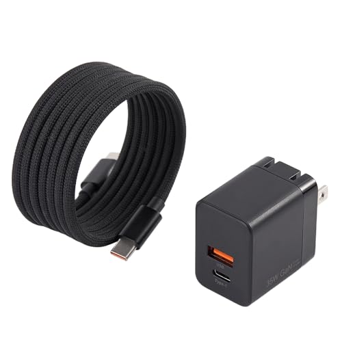 ArtO Core 35W 充電器+1.5m自巻きケーブルセット PD/PPS/QC3.0対応 Type-C+USB-A 歯ブラシ～iPhone16/Galaxy S25/Switch対応 急速充電 折りたたみプラグ (black)