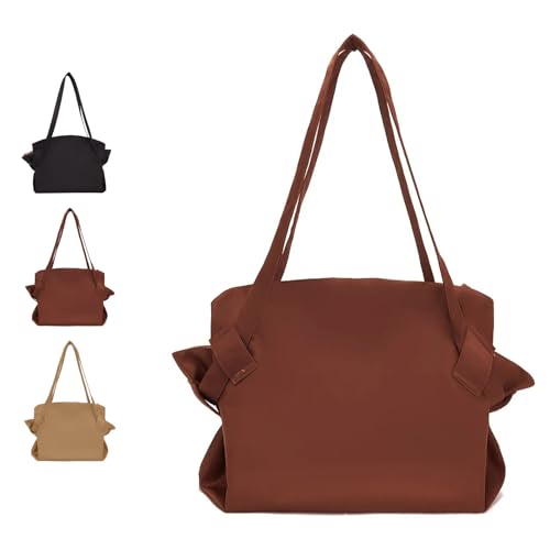 Eloure Bag,Collapsible Tote Shopping Bag,Large-Capacity Foldable Travel Tote,Durable Grocery Tote for Daily Use (Brown)