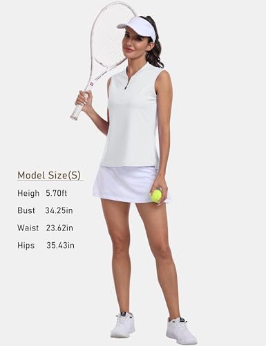 Golf Polo Shirts for Women Slim Fit Woman Sleeveless Sports Shirts Quick Dry Athletic Tank Tops for Tennis Work4