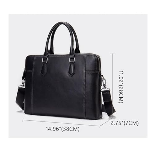 Maletín de cuero negro ejecutivo y elegante estilo mensajero 2