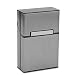 MAGIKON Lightweight Aluminium Alloy Cigarette Case for Man, Cigarette Cigar Protective Cover Box (20 Cigarettes, Grey)
