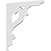 Ekena Millwork BKTP01X20X20BR Brontes Architectural Grade PVC Brackets, 5/8"W X 20"D X 20"H