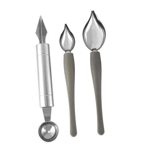 Hemobllo 3 Piezas Cucharas Para Salsa Herramientas Para Hornear Pasteles Decoración De Frutas Cuchara De Acero Inoxidable Para Plato De Salsa Pasteles