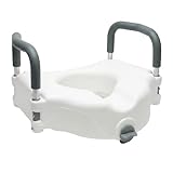 Sedile Rialzo WC con Braccioli Universale Regolabile, Alzawater Supporto per Anziani, Disabili e Donne Incinte, Altezza 11 cm