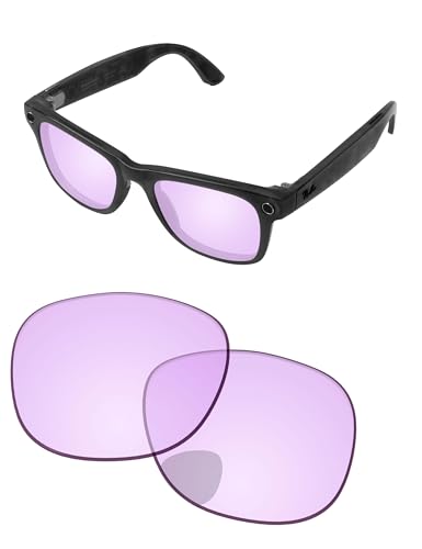 Image of Replacement Lenses for Ray-Ban Meta Wayfarer RW4008 & RW4012 53mm AI Glasses - Photochromic, Anti Blue Light Lens