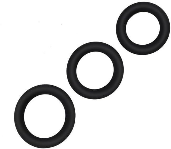 Men's Cock Ring Set Ultra-Stretchy Silicone Ball Retention Ring, Invisible Training Rings&Penis Trainer,Lightweight Penis Rings for Erection Enhancing Delay Ejaculation Sex Toy(179) (Black)