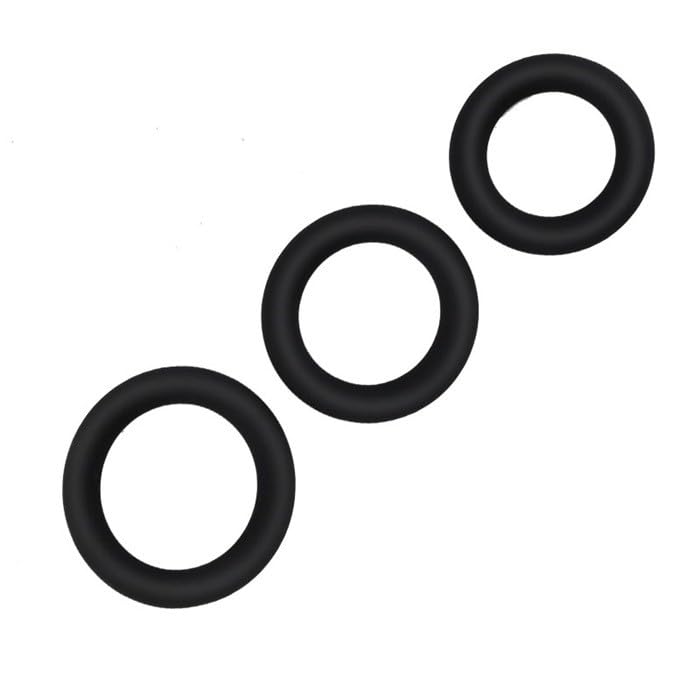 Men's Cock Ring Set Ultra-Stretchy Silicone Ball Retention Ring, Invisible Training Rings&Penis Trainer,Lightweight Penis Rings for Erection Enhancing Delay Ejaculation Sex Toy(179) (Black)