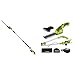 Earthwise LPHT12022 Volt 20-Inch Cordless Pole Hedge Trimmer, 20 inch, 2.0AH Battery & Fast Charger Included & Sun Joe HJ605CC Cordless 2-in-1 Grass Shear + Hedge Trimmer w/Extension Pole, Green