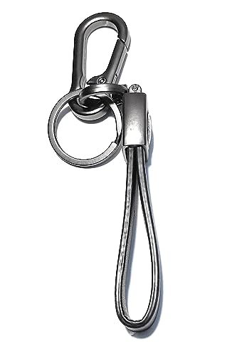 Image of Yaa Catchy Premium Leather Keychain Metal Hook Compatible with YAMAHA Durable Faux Leather Brown Strap with Heavy-Duty Alloy Clip Stylish Bike & Car Key Holder for Yamaha Lovers