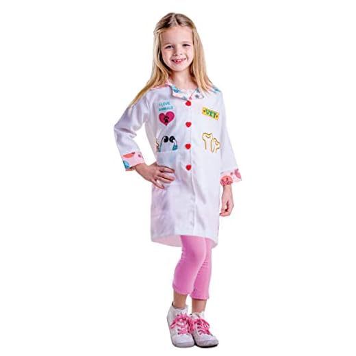 Dress Up America Disfraz de Pequeña Niña Veterinaria