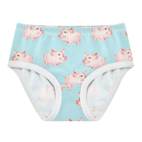 Girls Underwear Soft Cotton Pig Kids Panties in Sizes 2/3t, 4t, 5t, 6 and 8