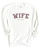 New Wife Sweatshirt - Custom Wife Sweatshirt - Mrs Sweatshirt - Honeymoon Pajamas - Wedding Gift - Engagement Gift - Fiancee Gift - Gift for New Wife