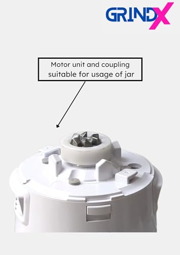 grindx Compatible Chutney Grinder Jar for sujata with Clip Locks lid Compatible for Sujata All White Models of Mixer Grinder and juicer Mixer Grinder
