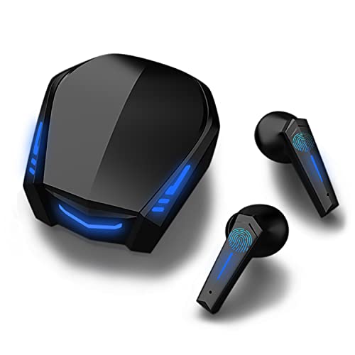 Wireless-Earbuds-Yi-shaney-Bluetooth-52-Bass-Sound-Headphones-Gaming-Earphones-with-Touch-Control-Noise-Cancelling-Waterproof-Headset-with-Mic-18H-Play-Time-65ms-Low-Latency-Black