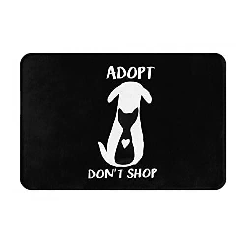 Alfombrilla Baño Adopta, No Compres. Rescate De Animales. Alfombra Baño Secado Rápido Felpudo Entrada Resistente Felpudo para Cocina Oficina Jardín 40X60Cm