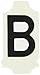 Brady 5010-B Gothic Quik-Align 1" Height, 1-1/4" Width, B-933 Vinyl, Black Color Legend "B" Letter (Pack Of 10)