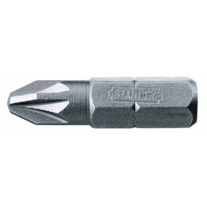 Stanley Pozidriv śrubokręt wiertło wyprodukowane ze stali wanadowej - rozmiar 25 mm x 1/4"