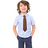 THE BOW TIE HOUSE Adjustable Satin Neck Tie for Kids | Party Wear Necktie for Boys, Toddler & Youth | Perfect for Weddings, Graduations, School Uniforms, and Party Wear | Brown - 2-6 Years