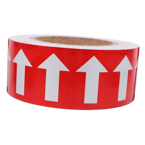 Bande de signalisation directionnelle rouge et blanche 50mm pour conduite eau