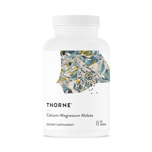 THORNE - Calcium-Magnesium Malate - Optimally Absorbed Magnesium & Calcium Mineral Supplement - Supports Bone Muscle Lung & Heart Health* - Third-Party Certified - Dairy & Gluten-Free - 240 Capsules