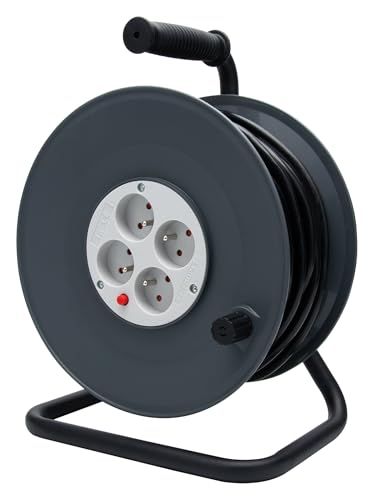 Zenitech - Carrete HO5VV-F 4 tomas 3G1.5 40m + disyuntor