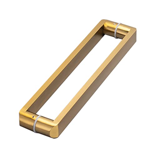 Heavy Duty Puerta Corredera de granero Manija de puerta de doble cara cuadrada cerca de puerta tirador para puerta de pantalla Puerta grande Cubierta Patio Porche al aire libre Manijas de metal dorado
