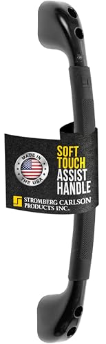 Stromberg Carlson RV Grab Bar Entry Door Handle for RV Camper or Trailer Exterior Assist Bar for Steps Automotive Entry Grip for Outdoor Use - Back Soft Touch Finish