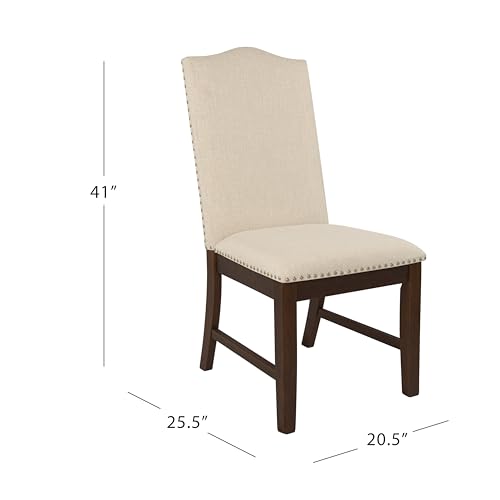 Image of HomePop Scalloped Back Dining Chair - Beige Woven(Set of 2)