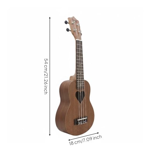 Image of BNF21 inch Concert Ukulele for Beginners - Easy‑Play Heart‑Shape Design, Mahogany Body, Nylon Strings - Ideal for Kids & Adults, Portable Acoustic Instrument