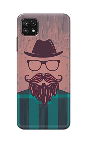 Image of PRINTFIDAA Man Icon with Beard Shirt Hipster Printed Designer Hard Case for Samsung Galaxy A22 5G, A22s 5G Back Cover -(e) RPM1001