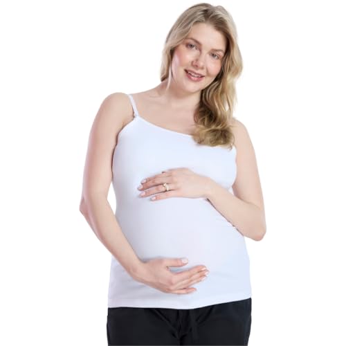 Image of Motherhood Maternity Women's Clip Down Nursing Tank Top Cami with Adjustable Straps for Breastfeeding