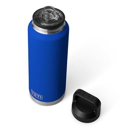 Image of YETI Rambler 46 oz Bottle, Leakproof, Vacuum Insulated, Stainless Steel with Chug Cap, Royal Blue