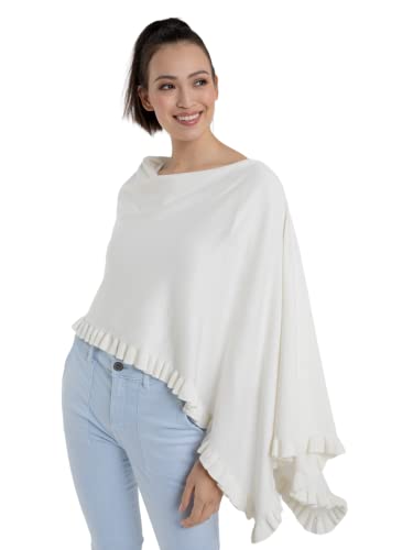 Cotton Cashmere Mini Ruffle Edge Topper
