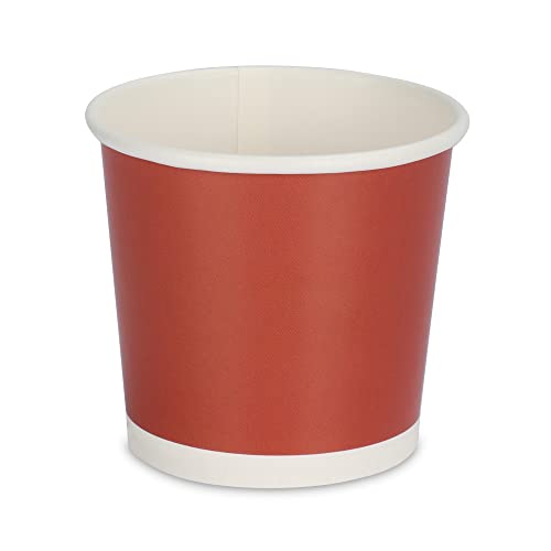 Image of Paper Disposable Tea /Coffee Cups, Set of 50 pcs, 150 ml - Brown