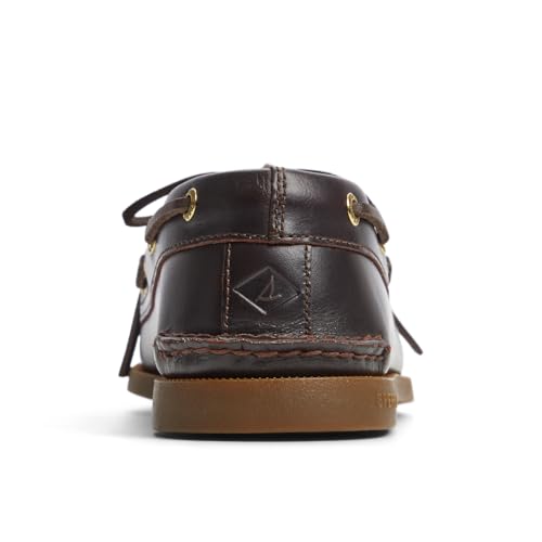 Image of Sperry Men's Authentic Original 2-Eye Leather Boat Shoe, Amaretto, 10 W