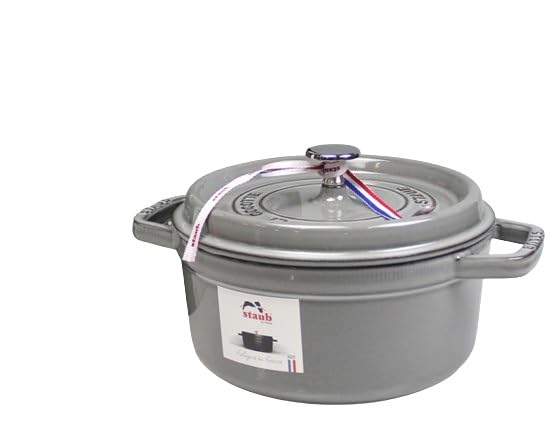 ココットラウンド　グレー Staub ストウブ ピコ ココット ラウンド 24cm 鋳物 ホーロー 鍋