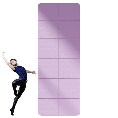 Estera de entrenamiento plegable, Esterilla de yoga plegable, Esterilla de gimnasio ligera, Almohadilla de entrenamiento para yoga, pilates, entrenamientos en casa y ejercicios de piso, 72 x 24 x 0,1