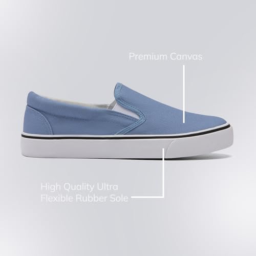 Emma Shoes Low-Top Slip Ons Women's Fashion Sneakers Casual Canvas Sneakers for Women Comfortable Flats Breathable Padded Insole Slip on Sneakers Women Low Slip on Shoes - Image 5