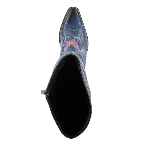 Spring Step L'Artiste Mallorie Women's Cowboy Boot - Handpainted Floral & Butterfly Design, Vibrant & Stylish4