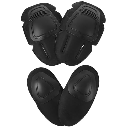 POPETPOP Four-piece Knee Pads for Work Pads Set Elbow Protection Comfortable Breathable and Suitable for Boys and Girls Wrestling and Outdoor Activities