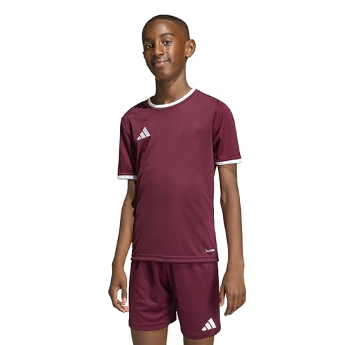 adidas Mixte Enfant Entrada26 Jersey Kids Shirt, Team Maroon 2/White, 5-6 Years